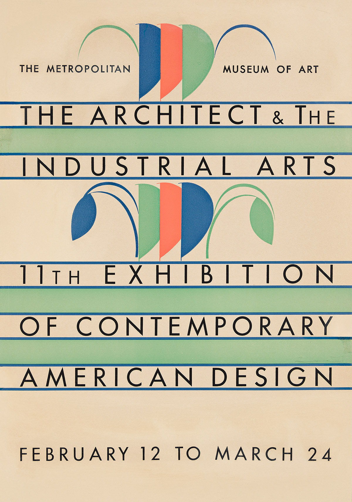 WILLIAM ADDISON DWIGGINS (1880-1956).  THE ARCHITECT & THE INDUSTRIAL ARTS / 11TH EXHIBITION OF CONTEMPORARY AMERICAN DESIGN. 1928. 21¾